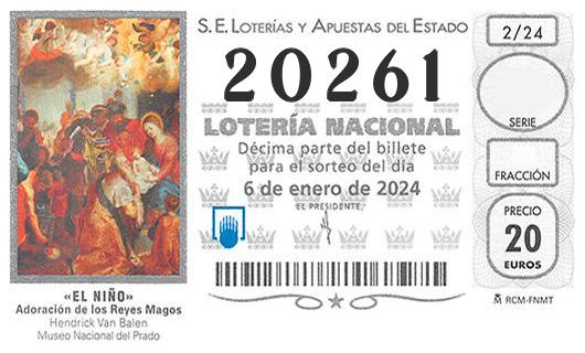 Numero 20261 loteria del niño