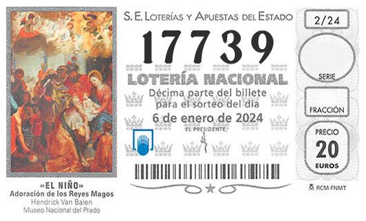 Numero 17739 loteria del niño