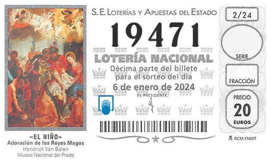 Numero 19471 loteria del niño