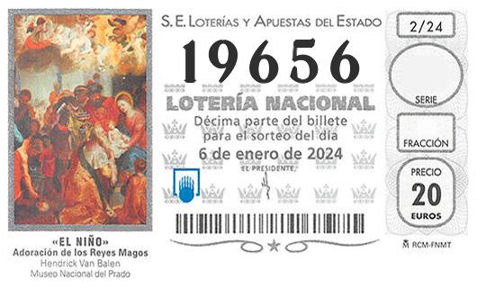 Numero 19656 loteria del niño