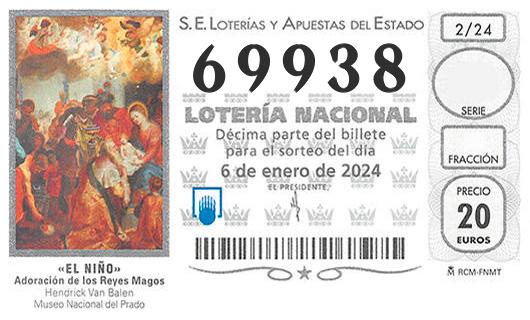 Numero 69938 loteria del niño