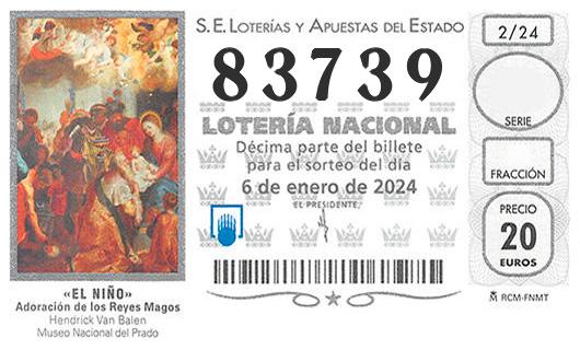 Numero 83739 loteria del niño
