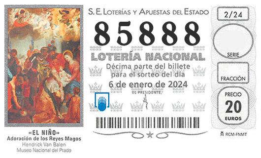 Numero 85888 loteria del niño
