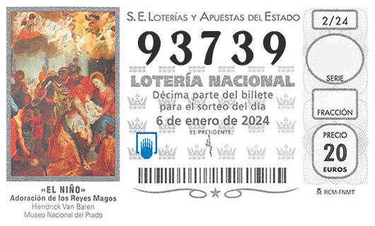 Numero 93739 loteria del niño