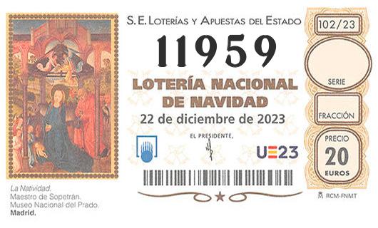 Numero 11959 loteria de navidad