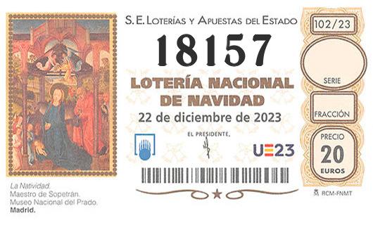 Numero 18157 loteria de navidad