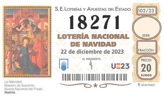 Numero 18271 loteria de navidad