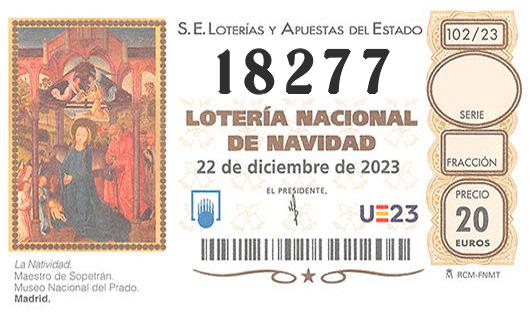 Numero 18277 loteria de navidad