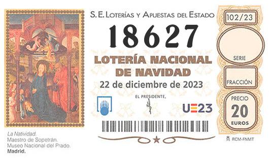 Numero 18627 loteria de navidad