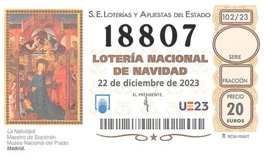 Numero 18807 loteria de navidad