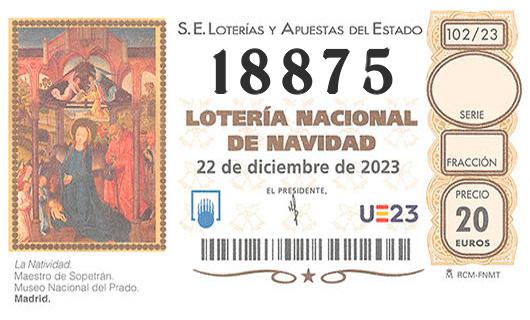 Numero 18875 loteria de navidad