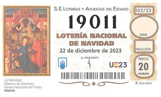 Numero 19011 loteria de navidad