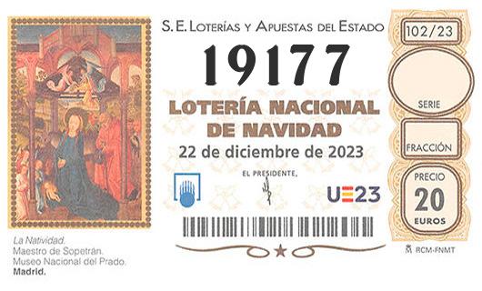 Numero 19177 loteria de navidad