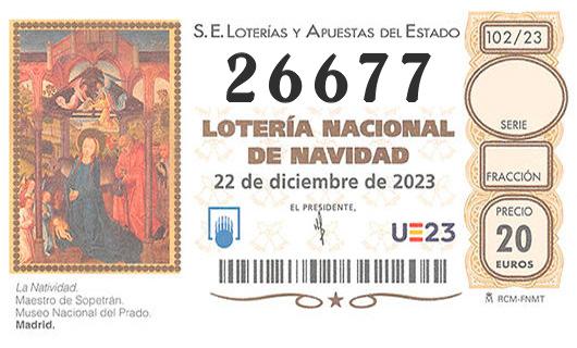 Numero 26677 loteria de navidad