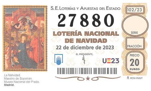 Numero 27880 loteria de navidad