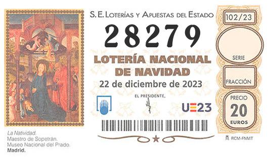 Numero 28279 loteria de navidad