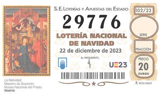 Numero 29776 loteria de navidad
