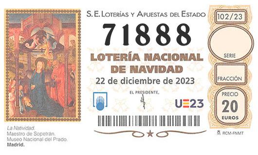 Numero 71888 loteria de navidad