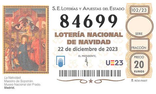 Numero 84699 loteria de navidad