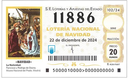 Número 11886 loteria de navidad