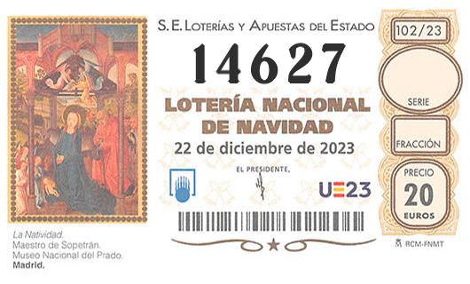 Numero 14627 loteria de navidad