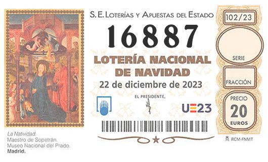 Numero 16887 loteria de navidad