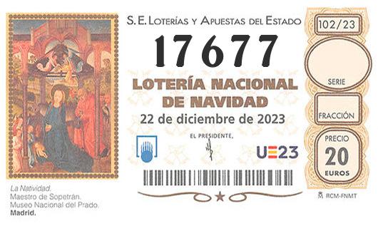 Número 17677 loteria de navidad