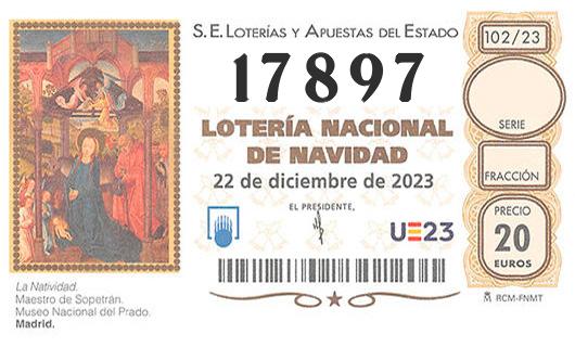 Número 17897 loteria de navidad