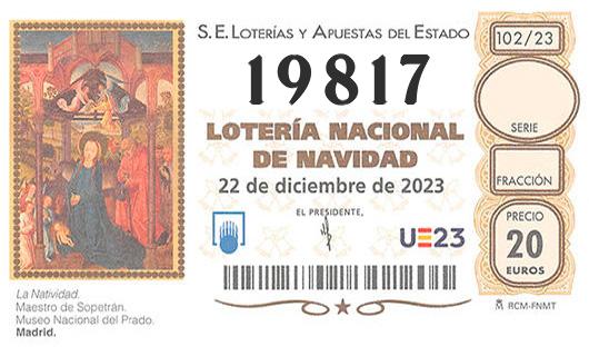 Número 19817 loteria de navidad