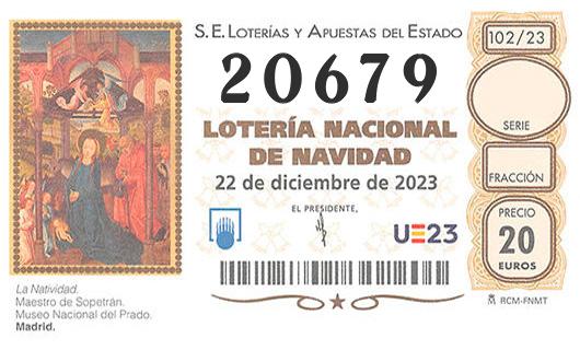 Número 20679 loteria de navidad