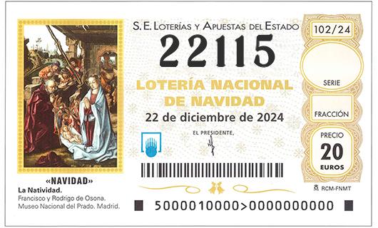 Numero 22115 loteria de navidad
