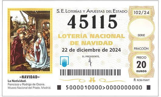 Numero 45115 loteria de navidad