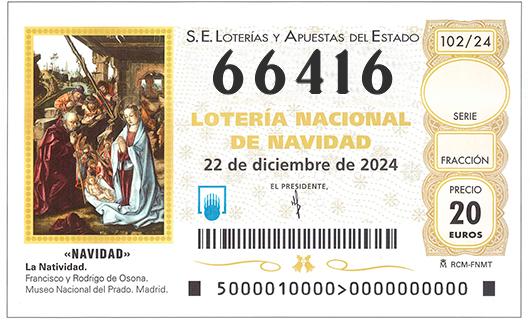 Número 66416 loteria de navidad